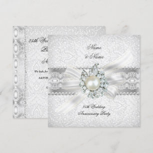 Invitation Fête de mariage 25 ans Anniversaire de mariage Arg