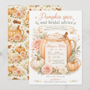 Invitation Fête de Mariage à la Cannelle et au Potiron