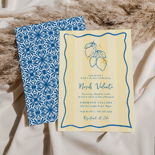 Invitation Fête de mariage Amalfi Lemon écrite à la main