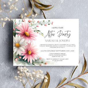 Invitation Fête de mariage après la cérémonie des marguerites