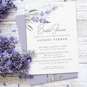 Invitation Fête de mariage aquarelle florale lavande romantiq