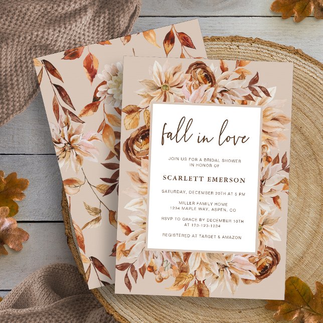 Invitation Fête de mariage automnale (Autumn Bridal Shower Invitation
)