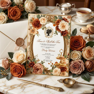 Invitation Fête de mariage automnale : Moment de dévoiler les