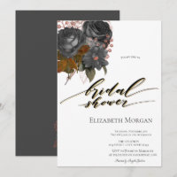 Fête de Mariage aux Élégantes Fleurs Noires