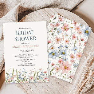 Invitation Fête de mariage aux fleurs sauvages