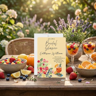 Invitation Fête de mariage avec des fruits doux et juteux