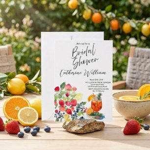 Invitation Fête de mariage avec des fruits doux et juteux