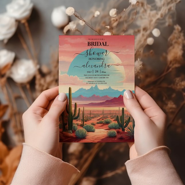 Invitation Fête de Mariage avec des Plantes Succulentes de Ca (Créateur téléchargé)