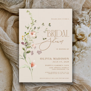 Invitation Fête de Mariage Bohème avec Écriture Moderne Jardi