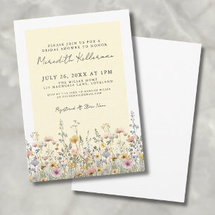 Invitation Fête de mariage botanique florale jaune de fleurs 