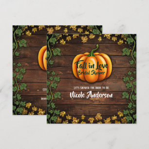 Invitation Fête de mariage champêtre de citrouilles d'automne