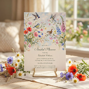 Invitation Fête de mariage champêtre et fantaisiste avec oise
