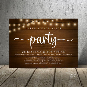 Invitation Fête de Mariage Champêtre "Jour de Bonheur Éternel