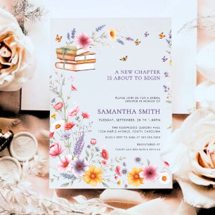 Invitation Fête de mariage chapitre de conte de fées floral v