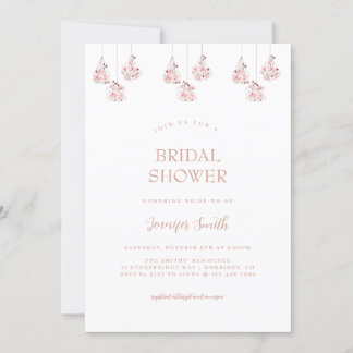 Invitation Fête de mariage chic romantique florale