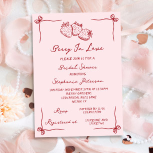 Invitation Fête de Mariage Coquette Main Levée Baie Amoureuse
