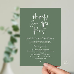 Invitation Fête de Mariage d'aujourd'hui, Soirée Happily Ever