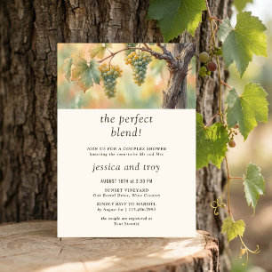 Invitation Fête de mariage de couples de vignoble The Perfect