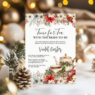 Invitation Fête de mariage de Noël Fête prénuptiale de thé Va
