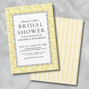 Invitation Fête de mariage élégante Citron Jaune Citrus
