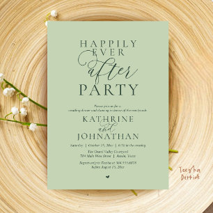 Invitation Fête de Mariage Élégante et Moderne, Heureux Pour