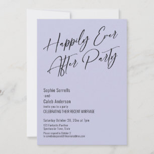 Invitation Fête de Mariage Élégante et Moderne Lavande