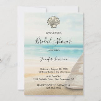 Invitation Fête de mariage élégante et moderne sur la côte