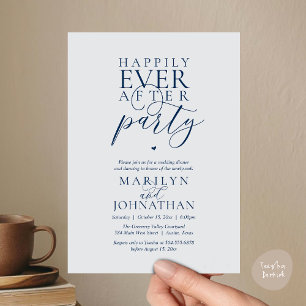 Invitation Fête de mariage et dîner de fugue amoureuse pour t