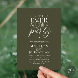 Invitation Fête de mariage et dîner de fugue amoureuse pour t
