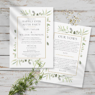Invitation Fête de Mariage Éternellement Heureuse Décoration