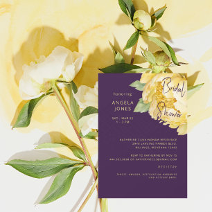 Invitation Fête de mariage Fleur de Prunier en Fleur Jaune
