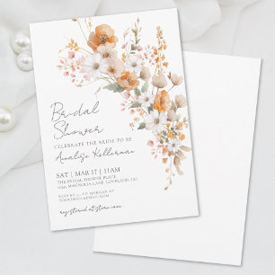 Invitation Fête de mariage floral fleuri élégant de fleurs sa
