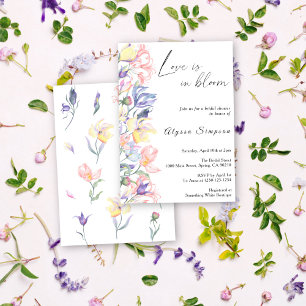 Invitation Fête de mariage floral Love in Bloom