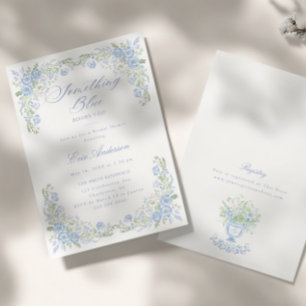 Invitation Fête de mariage floral préppy avec quelque chose d