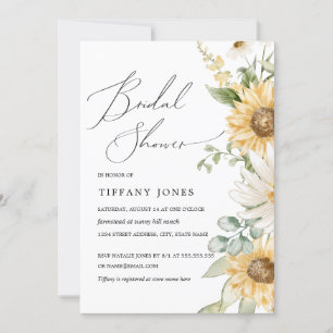 Invitation Fête de mariage floral tournesol