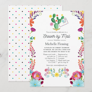 Invitation Fête de mariage Florale Aquarelle par la Poste