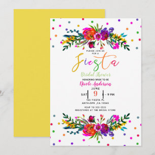 Invitation Fête de mariage florale blanche moderne lumineuse