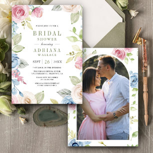 Invitation Fête de Mariage Florale de Printemps Doux