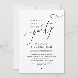 Invitation Fête de Mariage Fugitif Happily Ever After