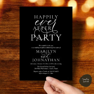Invitation Fête de Mariage Happily Ever After, Dîner de Maria