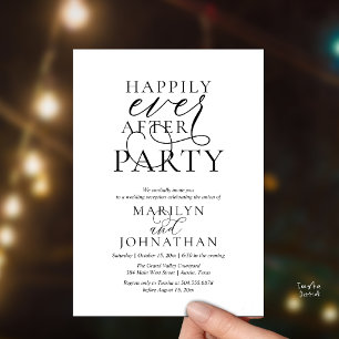 Invitation Fête de Mariage Happily Ever After, Dîner de Maria