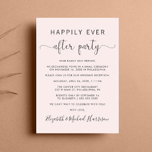 Invitation Fête de mariage heureuse pour toujours réception r