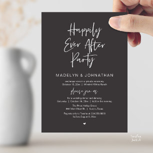 Invitation Fête de Mariage "Heureux pour Toujours", Dîner de