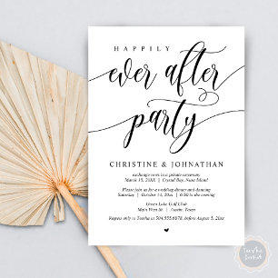 Invitation Fête de Mariage Heureux Pour Toujours, Dîner Intim