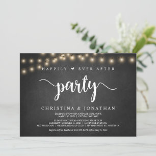 Invitation Fête de Mariage heureux pour toujours, Guirlande L