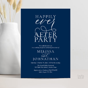 Invitation Fête de Mariage Heureux Pour Toujours, Réception d
