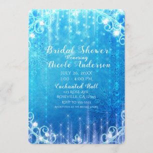 Invitation Fête de mariage hivernale avec glace scintillante