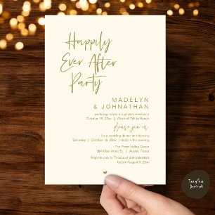 Invitation Fête de Mariage "Ils vécurent heureux", Réception