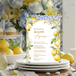 Invitation Fête de mariage Italian Floral Lemon Main Squeeze