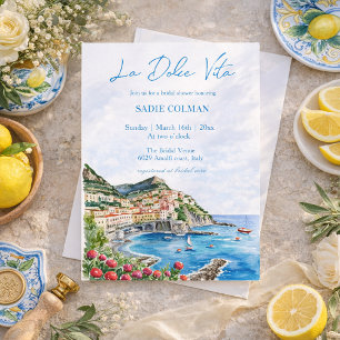 Invitation Fête de mariage italien La Dolce Vita aquarelle 